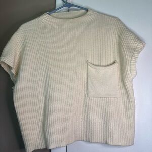 Blu Pepper Cream Ribbed Sweater